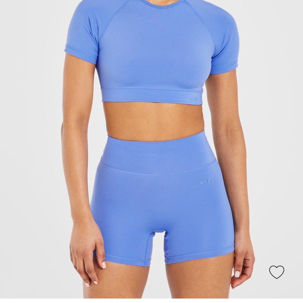 AYBL Sky Blue Athletic Crop Top